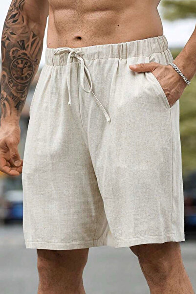 North London Muške Oversize kroj Lan šortseve