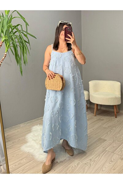 iznikten Tassel Detailed Strap Dress - Blue