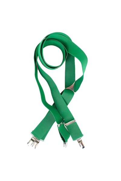 Carmen Bretele bărbătești cu 4 clipsuri, verzi