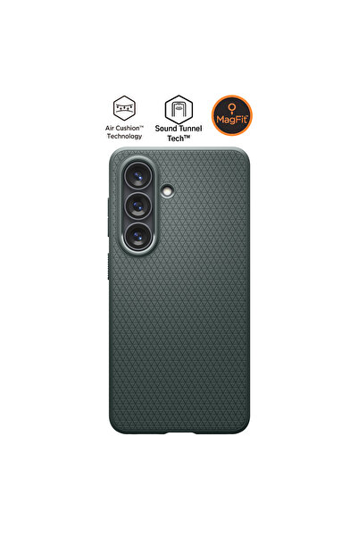 Galaxy S26 Plus ile Uyumlu ince Kılıf Liquid Air MagFit Abyss Green Şeffaf Kapak - ACS11045