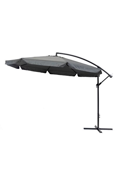 Selgot Garden Umbrella, Folding, Diameter 350 cm, Dark Gray Color