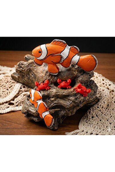 LUBIKO STUDIO 3'lü Mini Yengeç Figür Seti-Saksı, Akvaryum, Terrarium ve Araba...