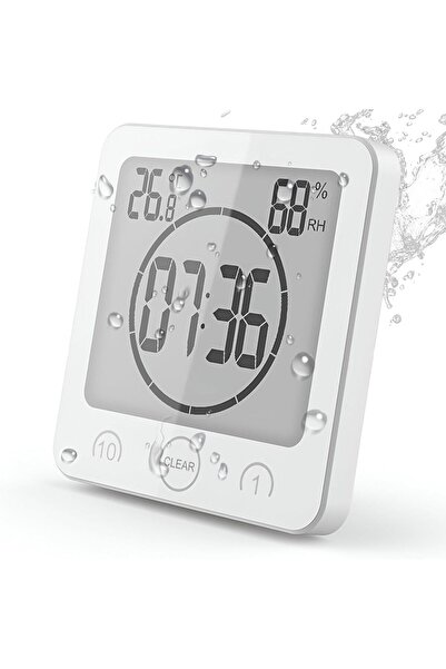 VORRINC Ceas de duș impermeabil, ceas de baie cu temporizator digital cu vent...