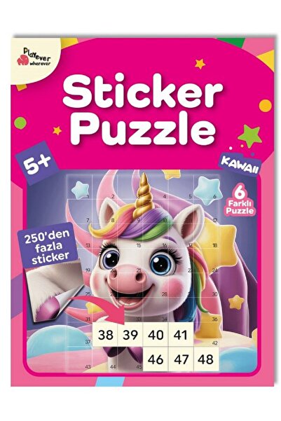 Levent Kılıç Ticaret Mücit Panda Playever Sticker Puzzle - Kawaii, Çıkartmalı...