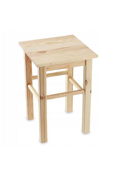 KADAX Scaun de bucătărie din lemn masiv, platformă dreaptă, 43,5 cm