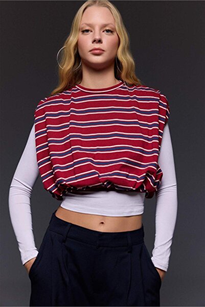 DeFacto Balloon Fit Crew Neck Short Sleeve T-Shirt G9731Ax26Sp