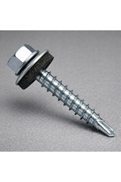 5,5x25 Mm 100 Adet Çatı Vidası Matkap Uçlu Trapez Saç Vidası Akıllı Vida