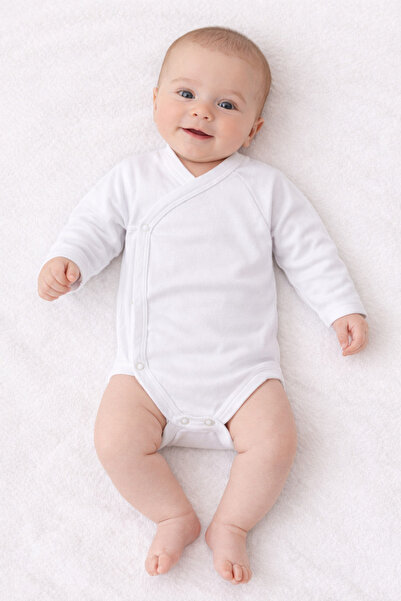 NO NAME Premium Kimono Bodysuit for Newborns - White 62 cm - 74 cm