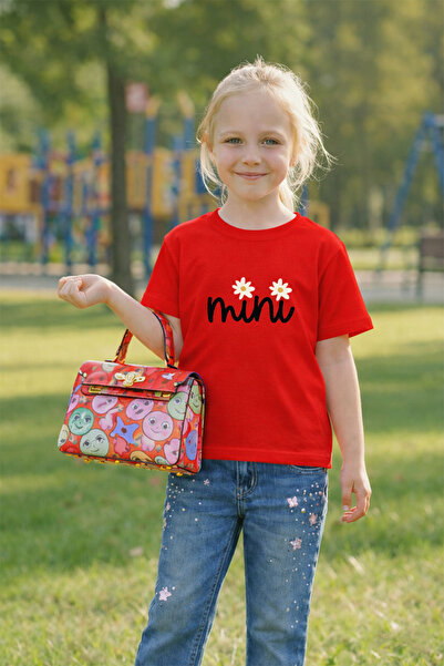 VODEXA Tricou pentru fete cu imprimeu mini, 100% bumbac – Tricou de vară pent...