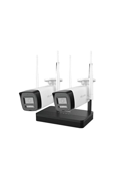 Hikvision Outdoor WiFi Surveillance Kit HiLook IKS-2044BH-PH/W 2x 2MP Bullet ...