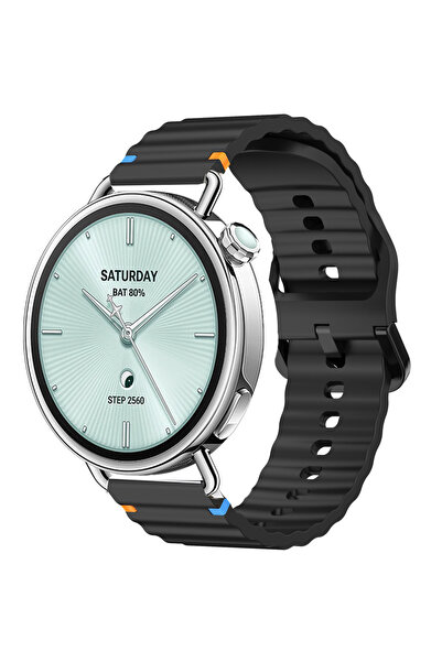 Sneezy سلك سيليكون ناعم Wave D منقوش T بإبزيم متوافق مع ساعة Mi Watch S4 مقاس...