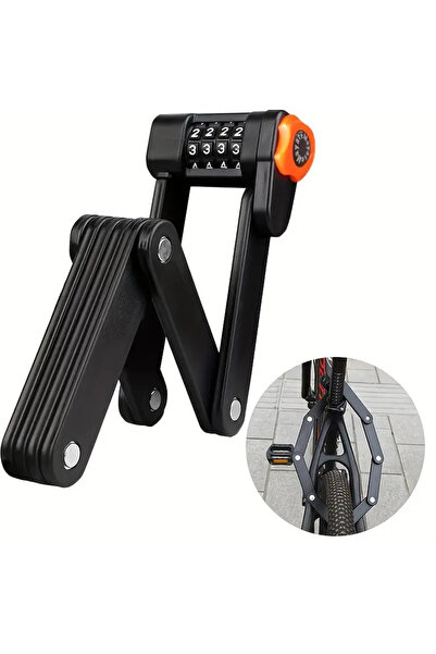 zola Αντικλεπτική κλειδαριά ποδηλάτου, πτυσσόμενη, σύστημα κλειδαριάς με συνδ...