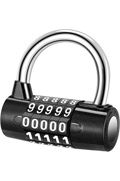 zola Ατσάλι, 5,4x5 cm, μαύρο, με επαναρυθμιζόμενο κλείδωμα αριθμού ποδηλάτου