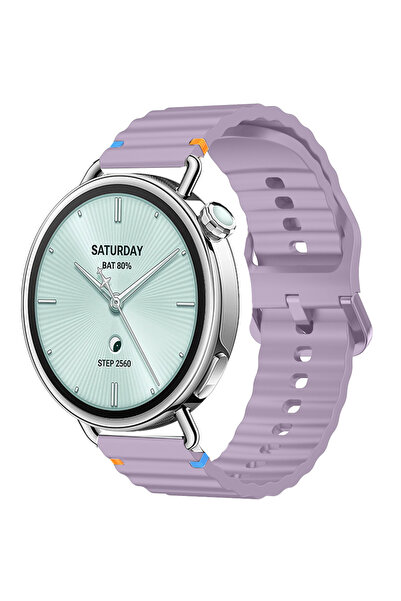 Sneezy سلك سيليكون ناعم Wave D منقوش T بإبزيم متوافق مع ساعة Mi Watch S4 مقاس...