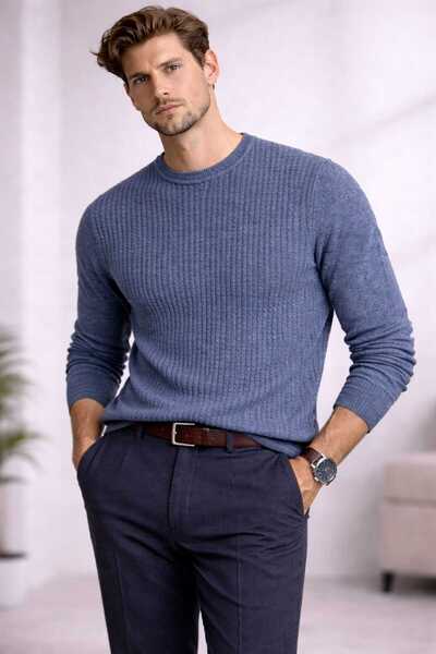 Castello MEN'S CREW NECK KNITWEAR SWEATER