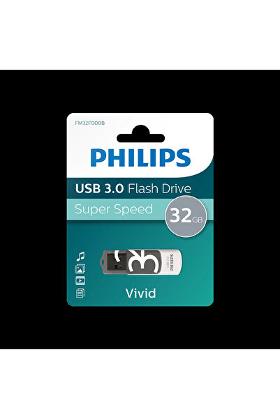 Philips Fm32fd00b، 32 جيجابايت، USB 3.0، فيفيد، رمادي شفاف، فلاش ديسك