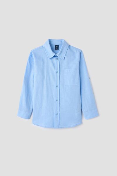 NBT JEANS BG Store Πουκάμισο μπλε για αγόρια