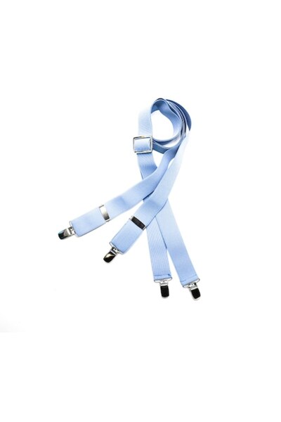 Carmen Bretele bărbătești cu 4 clipsuri, albastre