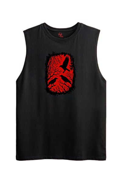 Rabona Fashion Μπλουζάκι Red Sky Raven / Αμάνικο Φανελάκι (Προαιρετικό)