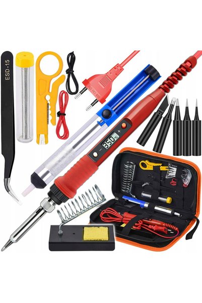 zola Soldering gun kit 80W, adjustable temperature 200-500°C, LCD display, 5 ...