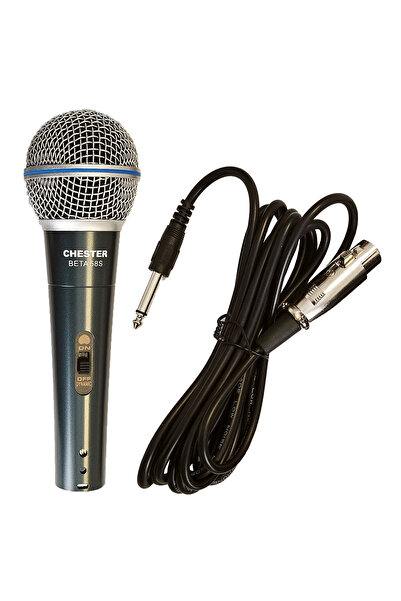 chester Profesyonel Dinamik Mikrofon - Okul, Cami, Konferans ve Sahne Mikrofonu