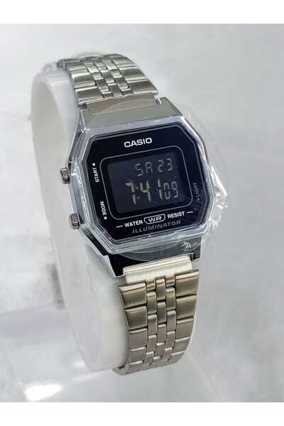 Casio çelik kordonlu, retro, dijital, ışıklı, alarm, kronometreli, takvimli, ...