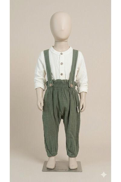 Little Baby Muslin Salopet Set