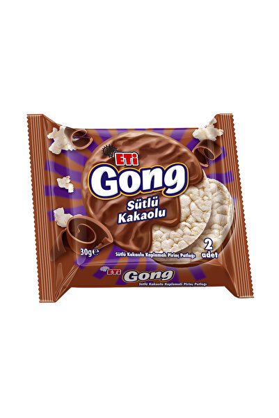 Eti GONG SÜTLÜ KAKAOLU KAPLAMALI PİRİNÇ PATLAĞI 30GRX12 PAKET
