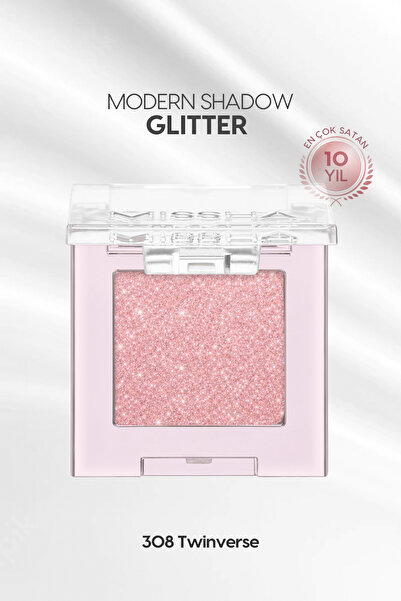 Missha Permanent, Non-Caking, Glittery Single Eyeshadow Modern Shadow Glitter...