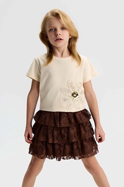 NK Fusta Brownie pentru fete 4-8 ani Maro