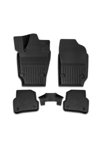 CED AUTO TRADE Σετ Πατάκια Αυτοκινήτου από Λάστιχο VW Polo 2009-2017