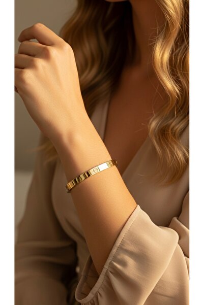 İNN JEWELLERY Steel Handcuff Bracelet 6.0 mm Anti-Tarnish with Hypoallergenic...