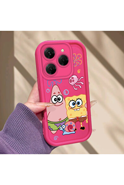 PATTERNOVA Tecno Spark 20 Pro 4G SpongeBob Trend ve Şık Kılıf, Yüksek Kalitel...