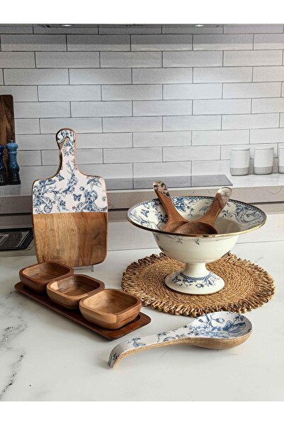 ROSSEV Blue Enamel Mango Kitchen Set 9 Pieces