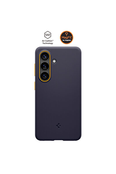 Spigen Galaxy S26 ile Uyumlu Silikon Kılıf Nano Pop Magfit Blueberry Navy Kay...