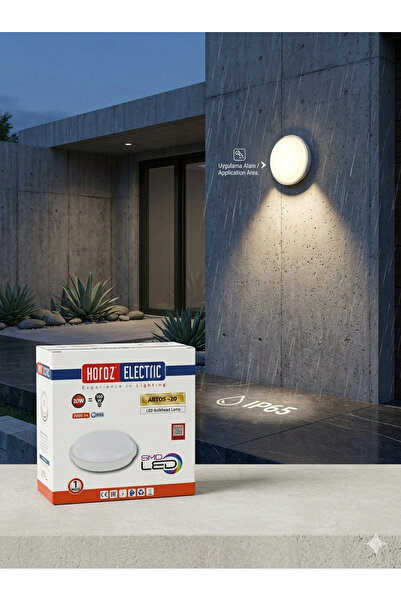 cesaa elektirik HOROZ 20 watt led sıva üstü aplik beyaz ışık