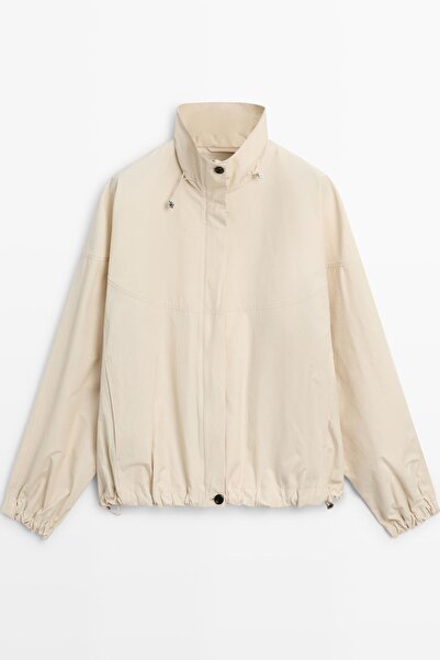 Massimo Dutti Dik yaka şişme bomber ceket