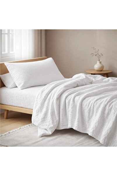 PRICHINDEL Bedding Set 3 Pieces, Muslin Cotton, 140 x 200 cm, Various Colors