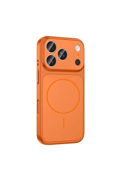 ELITE MOBILE Husa Magnetic Glass compatibila cu iPhone 13/14, Orange