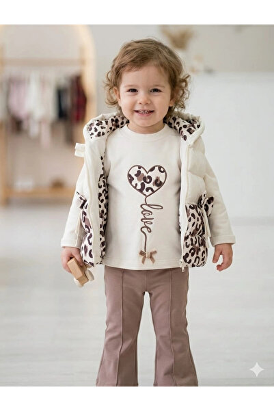 VaVbaby Devojčina ljubav Vezena Sa leopard dezenom Punjen Sa prslukom Set od 3