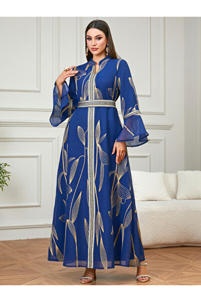 Take Two By Styli بطبعة رقائق معدنية برقائق معدنية، بحزام، بتصميم A-قَصّة على...