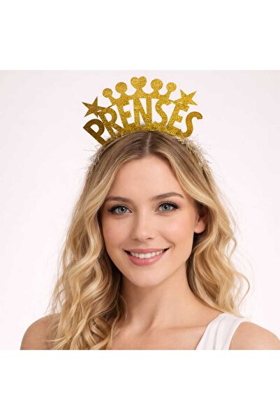 Happyewent Gold Princess Crown with Writing – Glittery Birthday Party Crown