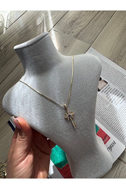 XUPİNGG 14 K ZİRKON TAŞLI ANAHTAR XUPİNG KOLYE 45 cm