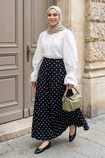 InStyle Με πιέτες Σετ Πουά τεμαχίων Μαύρη Φούστα