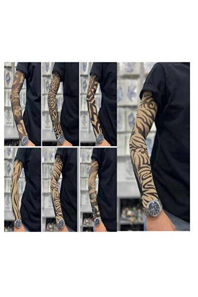 Airbrush Tattoo Tribal Modeller 6 Çift 12 Adet Giyilebilir Çorap Dövme