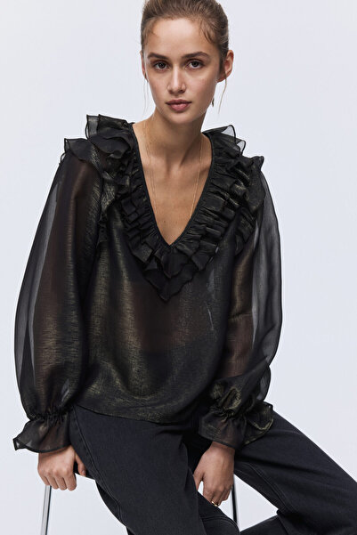 H&M Fırfırlı Bluz