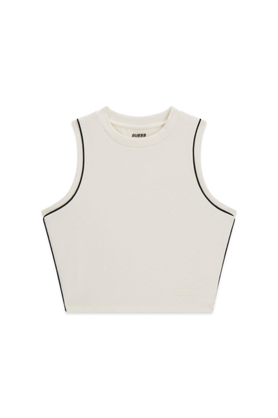 Guess Clara Active crop tricou pentru femei - Alb