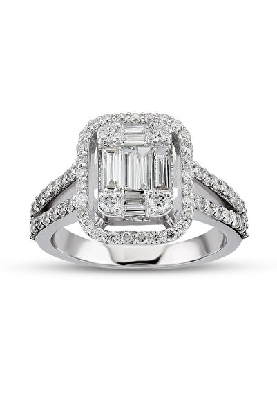 Harem Altın 0.85 Ct Baget Pırlanta Yüzük B16