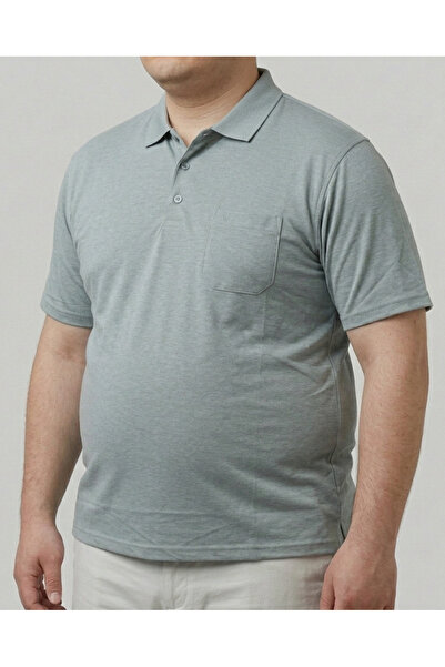 balkonda Men's T-Shirt Pocketed Cotton Anti-Sweat Oversized Large Size