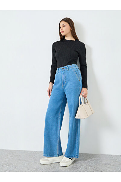 Styli Women High Rise Wide Leg Jeans